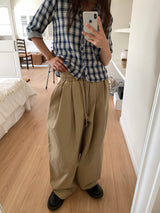 ツーピンタックワイドパンツ (3C)