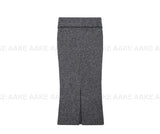 (Lining Brushed) ボカシボタンニットスカート