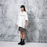 low-edge short-sleeved shirt (WHITE)