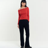 Wrap Skirt Pants Black