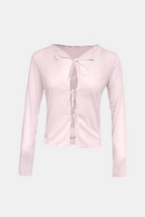 Ribbon Loop Tie Cardigan