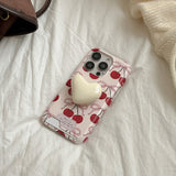 [Mademoment] ribbon cherry design iphone card case