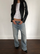 Rusty straight denim [Light blue]