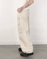 Metal Cotton Cargo Pants Beige