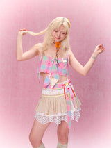 Best Day Ever Overlay Skirt Belt (Peach)