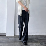 Textured Wide-Leg Trousers