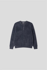 Hazy Angora Henley Neck Knit (6 Colors)