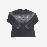 (Unisex) ヘックスバタフライウォッシングロングTシャツ