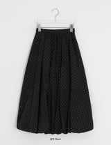 Kayan Banding Dot Balloon Long Skirt