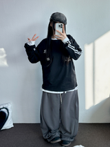 2SIZE🩶 SOFTY SIDE PINTUCK WIDE LONG PANTS 🩶🧇🖤🤍5COLOR