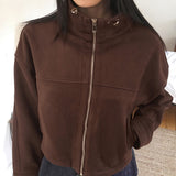 [FW Recommended Item] Nuen Suede Slit String Zip-Up Jacket