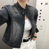 [BELLIDE MADE] バンドカラーデニムジャケット