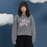 Big Star Check Applique Hood Knit