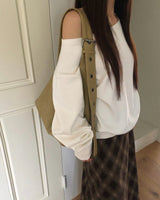 [ORIGINAL] Nouve Check Long Wool Skirt