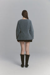 Angora Flare Sweatshirt Charcoal