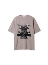 Life Lettering Short Sleeve Knit T-Shirt