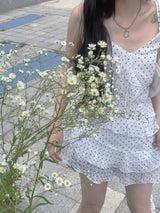 Memory Dot Ruffle Nashi One Piece (White)