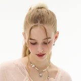Baby Ribbon Pearl Star Drop Surgical Necklace