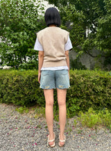 4 PART DESTROYED DOT DENIM PANTS code 21102