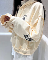 POLO CROP HOODIE_CREAM