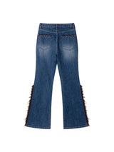 TASSEL BOOTCUT JEANS (NAVY)
