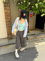 check crop shirts