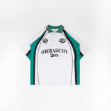 HIERARCHY STUDIOS Unruled - アイボリーラグビーオーバーサイズポロジャージ