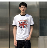 Essential Standard Short Sleeve Ringer T-shirt Union Horse White