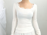 Soft-Fit Lace Edge Top
