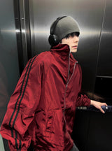Lightweight High-Neck Side Track Wind Jacket
