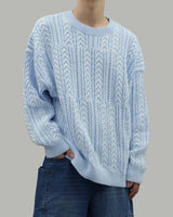 Ber Two-tone knit (Blue)