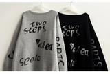 Pen Lettering Printing Round Knit