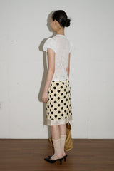 Layered Dot Midi Skirt (Yellow/2size)