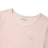 KIRSH プレーンスリムフィットストライプTシャツ【ピンク】