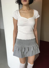 TULIP SHIRRING TEE