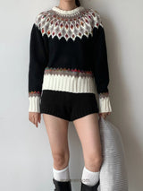 Nordic Jacquard Round Knitwear