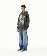 BACK LOGO WASHED DENIM PANT