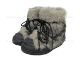 Fog Ribbon Fur Half Boots