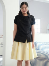 COTTON FLARE SKIRT (LEMON)
