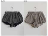 RETRO CHECK PUFF BLOOMER (BEIGE, BLACK 2COLORS!)