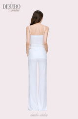 アンナ レース カーディガン トレーニング スリーピース セット (Sleeveless cardigan, pants)