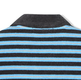 Summer Terry Stripe Collared Short Sleeve Tee