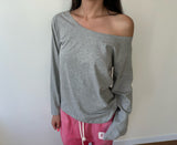 ルーズ オフショルダー Tシャツ