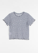 LACE CHECK TEE