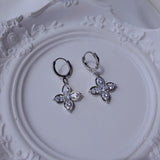 Luna Blossom Huggies Piercing - Silver color