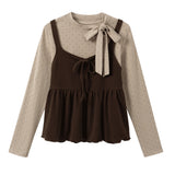 Sweet Ribbon Layer Blouse
