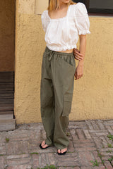 Blanc puff blouse_ivory