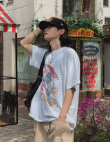 ライトロボットプリンティングショートスリーブTシャツ