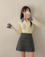 Shirt Layered Shirring Knit
