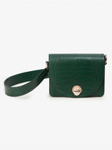 ISLE MINI CROC ショルダーレザーバッグ / Wani Green